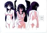  ass breasts fallen_angel high_school_dxd nipples no_pussy official_art purple_hair raynare white_background 