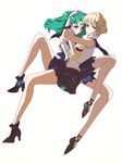  bad_id bad_pixiv_id bishoujo_senshi_sailor_moon blonde_hair blue_sailor_collar blue_skirt bow earrings gloves green_eyes green_hair hand_on_another's_cheek hand_on_another's_face hand_on_another's_head high_heels highres hug jewelry kaiou_michiru long_hair looking_at_viewer magical_girl multiple_girls nametake_(nametake729) outer_senshi sailor_collar sailor_neptune sailor_senshi_uniform sailor_uranus short_hair simple_background skirt strappy_heels ten'ou_haruka tiara very_short_hair white_background white_gloves yellow_bow yuri 