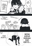  3koma :d artist_name closers comic fur_trim gloves greyscale indonesian look-alike male_focus monochrome open_mouth orz rouzille seha_lee smile solo_focus 