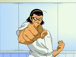  harima_kenji highres male_focus punching school_rumble solo vector_trace 