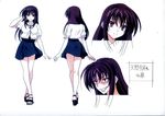  amano_yuuma black_hair breasts fallen_angel high_school_dxd large_breasts long_hair official_art raynare white_background 