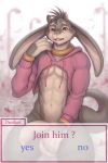  abs anthro balls bottomless clothed clothing dreiker foreskin half-erect hoodie lagomorph long_foreskin male mammal meme mostly_nude nipples penis rabbit solo twitter_hoodie uncut unretracted_foreskin 