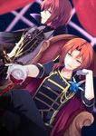  aki_itoguchi cup drinking_glass ensemble_stars! green_eyes male_focus multiple_boys orange_hair pouring red_hair suou_tsukasa tsukinaga_leo wine_glass 