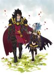  1girl black_hair blue_hair crossover fairy_tail fire_emblem gajeel_redfox levy_mcgarden parody rusky 