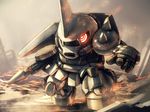  bad_pixiv_id chibi gun gundam making_of mecha no_humans solo weapon yam2 zaku 