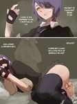  1girl aftersex before_and_after blood byohei_kioni comic covering_face cum cum_in_pussy cumdrip eyepatch fingerless_gloves gloves hard_translated headgear instant_loss_2koma kantai_collection personification purple_hair ruined_for_marriage short_hair solo_focus tenryuu_(kantai_collection) thighhighs translated virgin yamaioni_(sasakama) yellow_eyes 