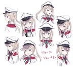  angry bad_id bad_pixiv_id black_gloves blank_eyes blonde_hair blue_eyes blush capelet cnm coffee_mug cup determined embarrassed expressionless expressions gloves graf_zeppelin_(kantai_collection) happy hat head_tilt holding holding_cup iron_cross kantai_collection looking_away looking_to_the_side mug multiple_views peaked_cap profile sad shaded_face sidelocks simple_background sweatdrop tears tsurime twintails white_background white_hat 
