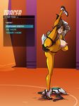  bodysuit breasts brown_hair cropped_jacket erect_nipples flexible gloves goggles jacket masturbation masturbation_through_clothing nipples one_breast_out overwatch pussy short_hair skin_tight smile sparrow_(artist) standing_on_one_leg stretch text through_clothes tracer_(overwatch) 