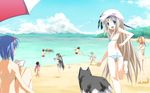  &gt;_&lt; 6+girls barefoot beach bikini black_hair blonde_hair blue_eyes blue_hair brown_hair cat closed_eyes cloud day dog everyone fang fighting food fruit galore highres holding innertube inohara_masato kamikita_komari kicking kurugaya_yuiko lennon little_busters! long_hair looking_back lowleg lowleg_bikini miyazawa_kengo multiple_boys multiple_girls naoe_riki natsume_kyousuke natsume_rin nishizono_mio noumi_kudryavka ocean outdoors pink_hair saigusa_haruka shinai short_hair silver_hair sky soles strelka striped striped_swimsuit swimsuit sword very_long_hair wallpaper watermelon weapon 