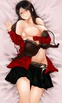  bra breast_hold breasts cleavage girls_und_panzer hana_z009 nonna open_shirt pantsu seifuku string_panties 