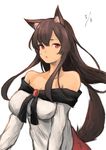  animal_ears bad_id bad_twitter_id breasts brooch brown_hair highres imaizumi_kagerou jewelry koretsuki_azuma large_breasts long_hair long_sleeves monster_girl red_eyes simple_background sketch solo tail touhou werewolf white_background wolf_ears wolf_tail 