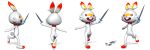  3d_(artwork) ambiguous_gender digital_media_(artwork) feral fur guayabajava hi_res nintendo open_mouth pok&eacute;mon pok&eacute;mon_(species) scorbunny sculpture simple_background smile teeth video_games white_background 