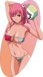  bikini breasts cleavage dead_or_alive hair_ornament honoka_(doa) large_breasts long_hair looking_at_viewer navel one_eye_closed pink_eyes pink_hair smile solo standing swimsuit xugashi 