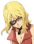  absurdres baccano! blonde_hair breasts burn_scar enami_katsumi eyepatch glasses highres long_hair medium_breasts nice_holystone scar solo 