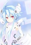  absurdres ahoge blancpig_yryr blue_hair hands_on_hips highres looking_at_viewer neptune_(series) power_symbol red_eyes short_hair_with_long_locks sidelocks smile solo symbol-shaped_pupils white_heart 