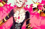  armor blue_eyes cape chest fate/apocrypha fate/grand_order fate_(series) fur_trim karna_(fate) male_focus ofstan solo white_hair 