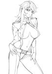  artist_request bodysuit breasts female long_hair looking_at_viewer monochrome mori_yuki nipples scan smile solo uchuu_senkan_yamato uchuu_senkan_yamato_2199 