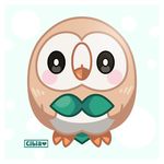  animated animated_gif artist_name bird gen_7_pokemon ladycibia no_humans owl pokemon pokemon_(creature) rowlet 