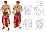  bracer character_name character_sheet daimon560 dated expressions fate/grand_order fate_(series) leonidas_(fate/grand_order) muscle red_hair tattoo 