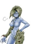  alexia_ashford blue_skin breasts curvy erect_nipples female highres monster_girl resident_evil resident_evil_code_veronica smile 