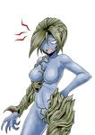  alexia_ashford angry blue_skin breasts curvy erect_nipples female highres monster_girl resident_evil resident_evil_code_veronica 