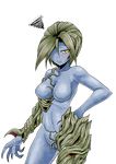  alexia_ashford blue_skin breasts curvy erect_nipples female highres monster_girl resident_evil resident_evil_code_veronica 
