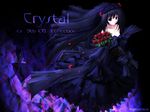  black_hair blue_eyes flowers gothic long_hair wedding_dress 