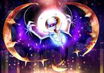  bat gen_7_pokemon glowing highres invidiata legendary_pokemon lunala no_humans pokemon pokemon_(creature) red_sclera wings 