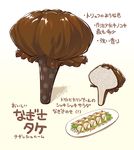  cheese cross-section dated food frills gradient gradient_background mahou_shoujo_madoka_magica momoe_nagisa mushroom no_humans objectification partially_translated plate polka_dot salad translation_request vegetable 