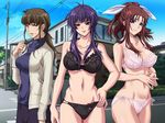  black_rainbow bra breasts game_cg large_breasts milf multiple_girls panties saiminjutsu_2 sakurai_sawa takase_shino 