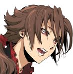  absurdres baccano! brown_hair christopher_shouldered enami_katsumi highres long_hair male_focus ponytail red_sclera sharp_teeth solo teeth white_eyes 