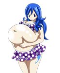  belly belly_grab bikini blue_hair breasts fairy_tail fat juvia_loxar navel plump swimsuit tattoo 