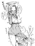  breasts condom cum ejaculation futanari kantai_collection large_breasts large_penis monochrome orgasm penis plain_background sketch tatsuta_(kantai_collection) translation_request veiny_penis 