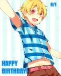  blonde_hair free! hazuki_nagisa male_focus pink_eyes 