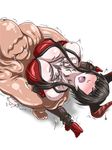  bearhug bhm black_hair breasts cleavage eliza_(tekken) eyes_closed fangs high_heels horns large_breasts pain pale_skin rose sidelocks tattoo tekken tekken_revolution thorns vampire 