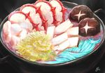  dungeon_meshi food hotpot meat mushroom nabe no_humans pot ryuryo signature steam 