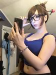  breasts cosplay glasses large_breasts mei_(overwatch) overwatch photo 