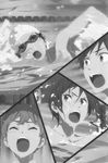  hazuki_nagisa high_speed! male_focus matsuoka_rin monochrome multiple_boys nanase_haruka_(free!) nishiya_futoshi official_art swimming tachibana_makoto 