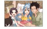  cat couple fairy_tail family gajeel_redfox if_they_mated levy_mcgarden pantherlily rusky 