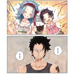  cat couple fairy_tail family gajeel_redfox if_they_mated levy_mcgarden pantherlily rusky 