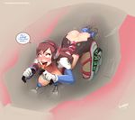  ahegao anal areoale areolae ass breasts brown_hair cockpit d.va_(overwatch) dildo double_penetration english lactation large_breasts milking_machine overwatch sinner!_(sillygirl) solo vaginal 