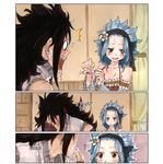  1girl couple english fairy_tail family gajeel_redfox levy_mcgarden pregnancy_test rusky 