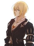  blonde_hair blue_eyes eizen_(tales) looking_at_viewer male_focus simple_background solo tales_of_(series) tales_of_berseria tusia white_background 