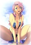  breasts homare_(fool&#039;s_art) homare_(fool's_art) large_breasts pink_hair swimsuit 