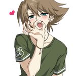  &lt;3 1boy brown_hair cardfight!!_vanguard green_eyes kai_toshiki looking_at_viewer male_focus open_mouth sexually_suggestive solo tongue 