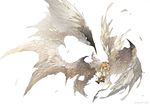  beak boots commentary demizu_posuka large_wings original solo tail white_background white_wings wings 
