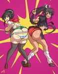 ass asuka_(senran_kagura) axel-rosered homura_(senran_kagura) multiple_girls panties senran_kagura 