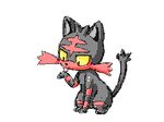  animated_gif fire gen_7_pokemon licking litten looking_at_viewer lowres mon311 no_humans non-web_source pokemon pokemon_(creature) solo yellow_sclera 