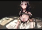  black_hair breasts cleavage dark dress milk-doll necklace original red_eyes 