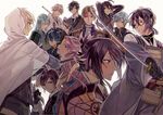  ahoge black_gloves black_hair blonde_hair blue_eyes blue_hair brown_hair eyepatch fudou_yukimitsu gloves heshikiri_hasebe holding holding_weapon ichigo_hitofuri japanese_clothes katana kousetsu_samonji male_focus mikazuki_munechika multiple_boys namazuo_toushirou necktie pink_hair ponytail purple_eyes purple_hair sayo_samonji shokudaikiri_mitsutada smile souza_samonji sword tantou touken_ranbu tsurumaru_kuninaga weapon white_hair yagen_toushirou yamanbagiri_kunihiro yellow_eyes yuki-bayashi 